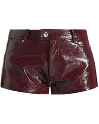 Manière De Voir - Samia Leren Mini-Shorts - Lyst