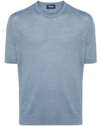 Drumohr - Cotton-linen Knit T-shirt - Lyst