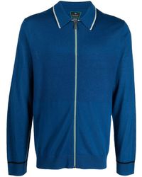 PS by Paul Smith - Spread-collar Zip-up Cardigan - Lyst