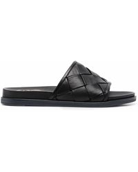 Casadei - Interwoven Leather Sliders - Lyst
