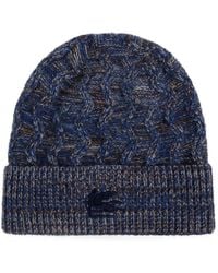 Etro - Cable-Knit Embroidered-Logo Beanie Hat - Lyst