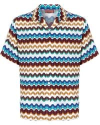 Missoni - Zigzag-Print Short-Sleeve Shirt - Lyst
