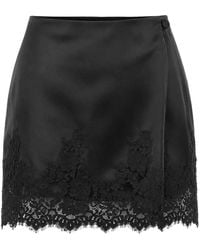 SOLAQUA - Harper Lace-Trim Mini Skirt - Lyst
