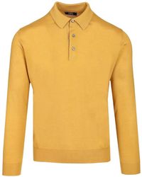 Fedeli - Fine-Knit Polo Sweater - Lyst