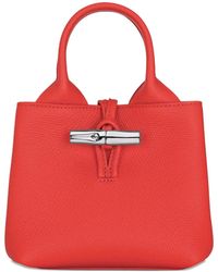 Longchamp - Le Roseau Mini-Shopper Van Bewerkt Leer - Lyst