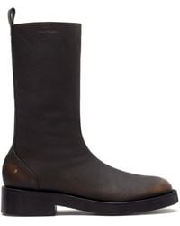 Courreges - Rider Patina Leather Boots - Lyst