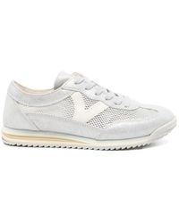 Victoria - Perforated-Detail Leather Sneakers - Lyst