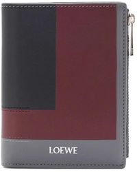 Loewe - Portemonnee Met Colourblocking En Rits - Lyst