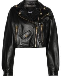 Just Cavalli - Leather Biker Jacket - Lyst