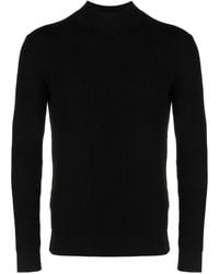 Tagliatore - Ribbed Turtleneck Sweater With Fitted Silhouette - Lyst