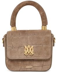 Amiri - Nano Ma Crocodile-Effect Top-Handle Leather Bag - Lyst