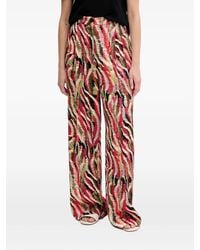 Lola Casademunt - Abstract-Print Wide-Leg Trousers - Lyst