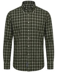 Xacus - Check-Pattern Button-Down Shirt - Lyst