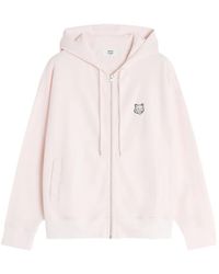 Maison Kitsuné - Fox-Motif Zip-Up Hoodie - Lyst