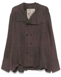 Ziggy Chen - Double-Breasted High-Neck Shirt Jacket - Lyst