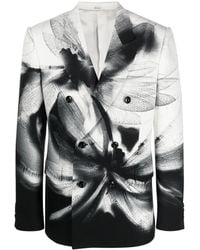 McQueen - Dragonfly Shadow Printed Viscose Jacket - Lyst