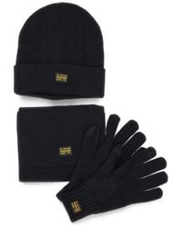 G-Star - Logo-Patch Knit Accessories Set (Set Of Three) - Lyst