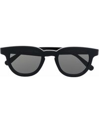 Retrosuperfuture - Polished-effect Round-frame Sunglasses - Lyst