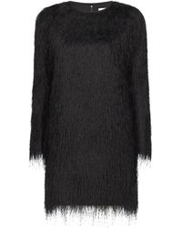 Loulou de Saison - Tina Fringed Long-Sleeve Mini Dress - Lyst