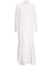 Devotion - Button-Front Tiered Shirt Maxi Dress - Lyst