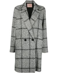 Twinset - Abrigo a cuadros - Lyst