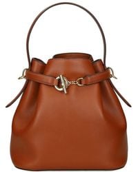 Ralph Lauren - Top-Handle Leather Bucket Bag - Lyst