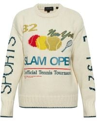 Lacoste - Runway Intarsia Embroidered-Motif Sweater - Lyst