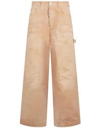 DSquared² - Baggy Cargo Jeans Met Geverfd Effect - Lyst
