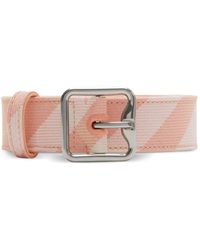 Burberry - Checked B-buckle Belt - Lyst