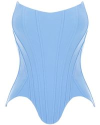 V:PM ATELIER - Demi Panelled Corset Top - Lyst