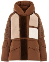 Urbancode - Faux-Fur Patchwork Puffer Jacket - Lyst