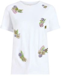 Cinq À Sept - Crystal-Embellished T-Shirt - Lyst