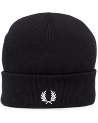 Fred Perry - Logo-Embroidered Beanie Hat - Lyst