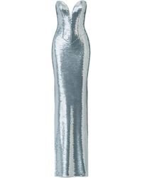 The New Arrivals Ilkyaz Ozel - Robe Longue Azzura À Sequins - Lyst