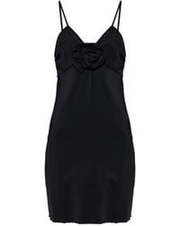 Moschino - Floral-Appliqué Open-Back Beach Mini Dress - Lyst