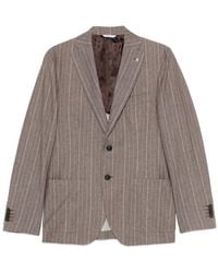 Manuel Ritz - Striped Two-Button Blazer - Lyst