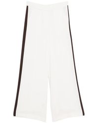 P.A.R.O.S.H. - Pantalon Palazzo À Détails Rayés - Lyst