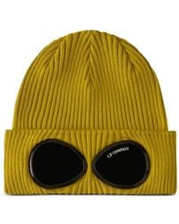 C.P. Company - Goggle Ribbed Beanie Hat - Lyst