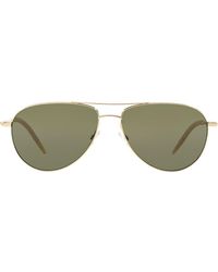 Oliver Peoples - Classic Aviator Sunglasses - Lyst