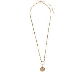 Saint Laurent - Cassandre Halskette Mit Medaillon - Lyst