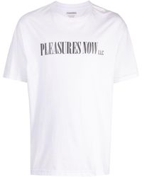 Pleasures - Logo-print Cotton T-shirt - Lyst