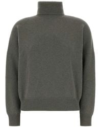 Brunello Cucinelli - Cashmere Turtleneck Sweater With Monili - Lyst
