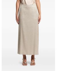 Peserico - Side-Slit Midi Skirt - Lyst