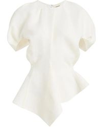 KHAITE - Rumi Short-Sleeve Asymmetric Top - Lyst