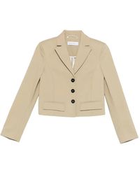 Patrizia Pepe - Cropped Buttoned Blazer - Lyst