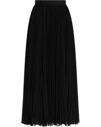 Dolce & Gabbana - Long Pleated Chiffon Skirt - Lyst