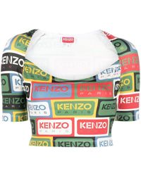 KENZO - Cropped-Top mit Logo-Print - Lyst