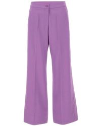 Elena Miro - Cady Straight-Leg Tailored Trousers - Lyst