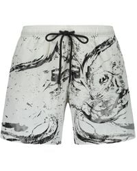 Philipp Plein - Tiger-Print Drawstring Swim Shorts - Lyst