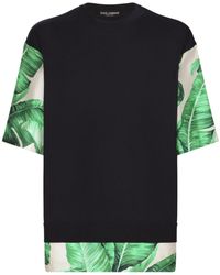 Dolce & Gabbana - Camiseta con hojas estampadas - Lyst